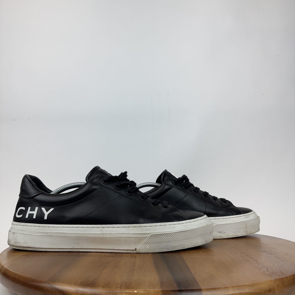 Mens Givenchy City Sport Black Leather Comfort Casual‎ Low Sneakers Size EU 44